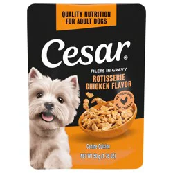 Cesar Filets in Gravy Rotisserie Chicken Flavor Canine Cuisine 1.76 oz