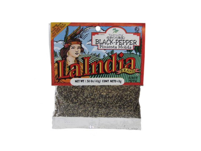 slide 1 of 1, La India Ground Black-Pepper, 1.5 oz