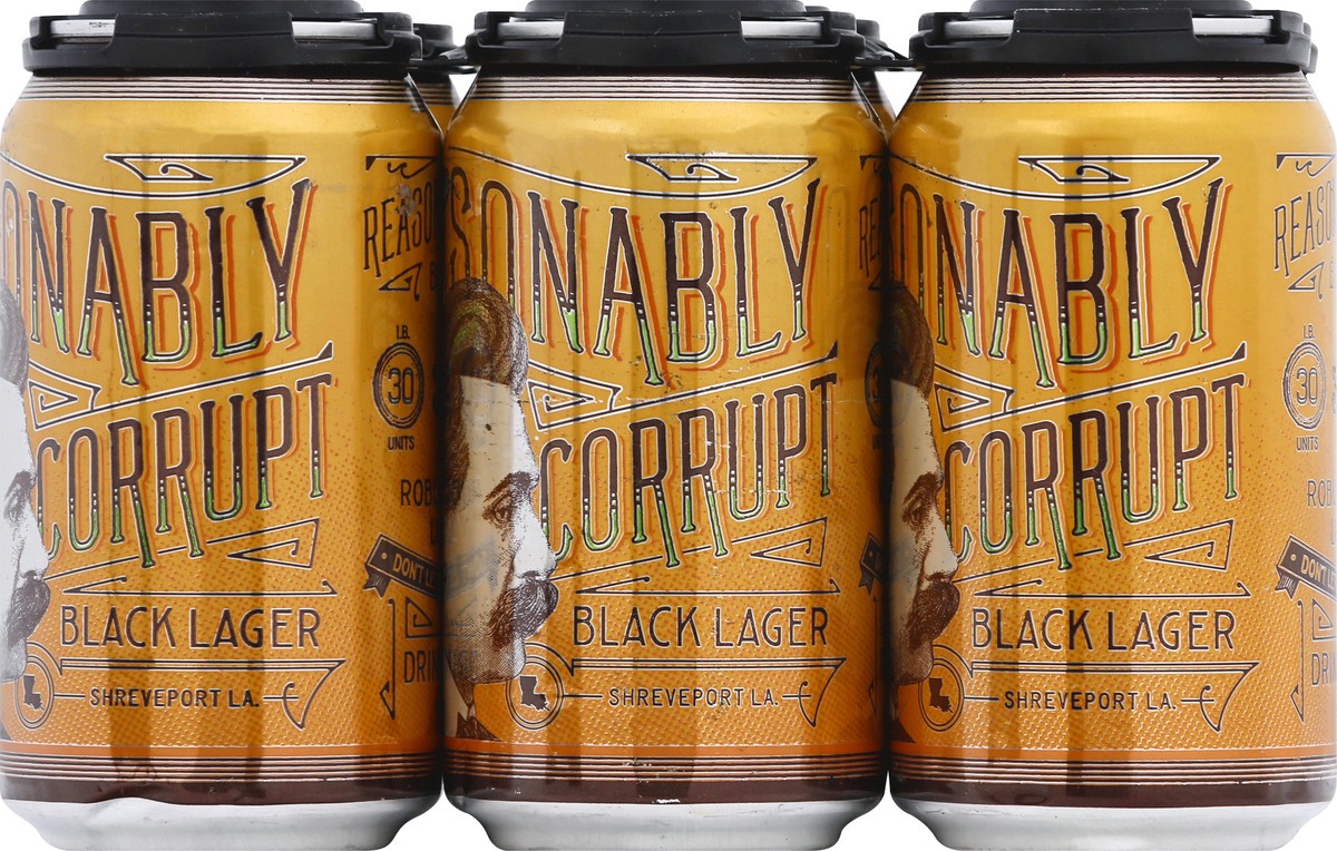 slide 9 of 9, Reasonably Corrupt 6 Pack Black Lager Beer 6 ea, 6 ct