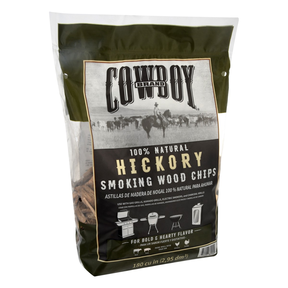 slide 2 of 9, Cowboy Charcoal Duraflame Cowboy Hickory Wood Chips, 180 cu in