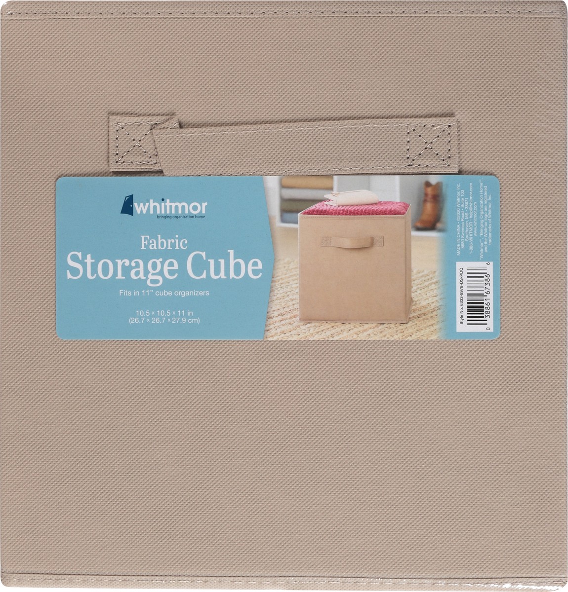 slide 7 of 9, Whitmor Collapsible Cube-Doeskin, 1 ct