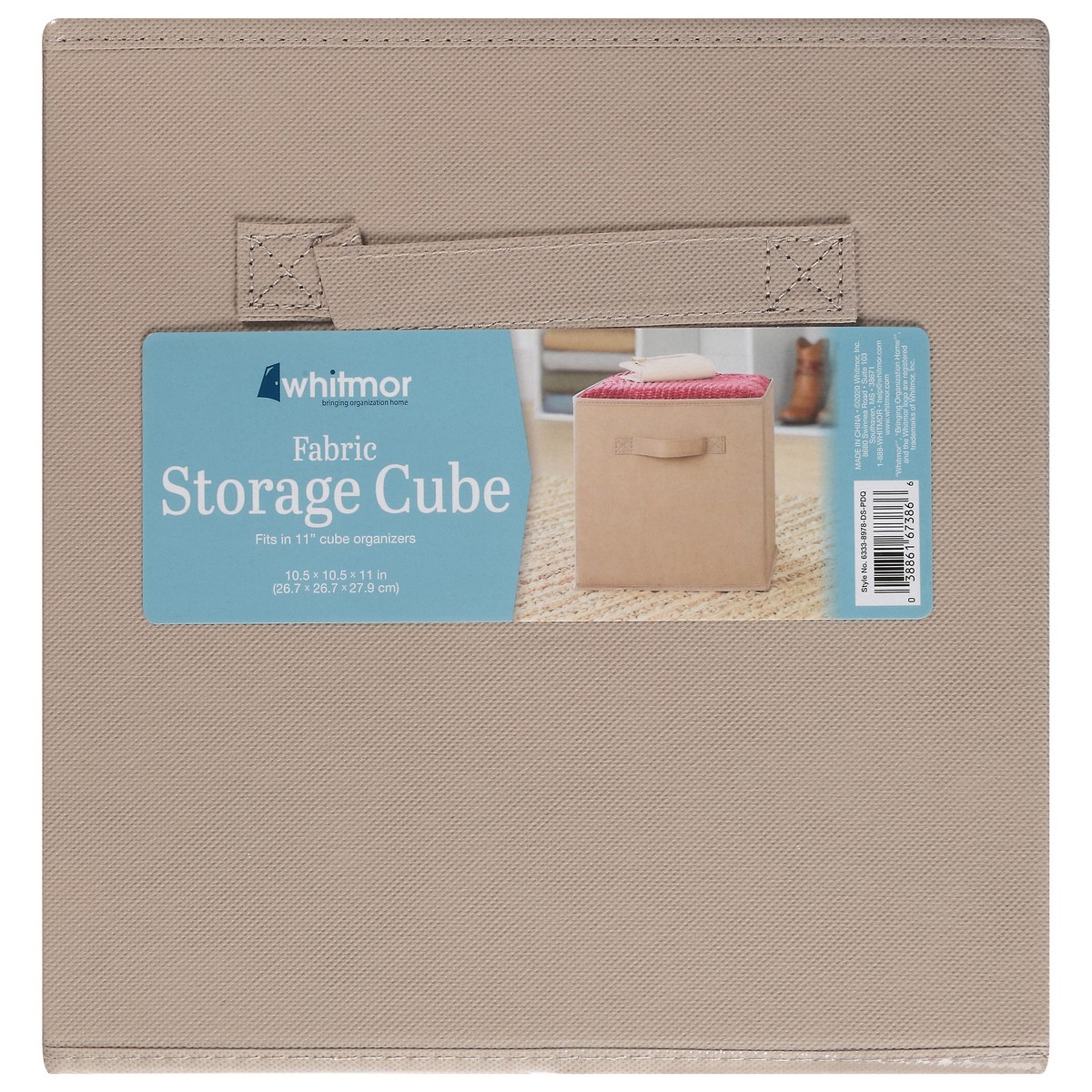 slide 1 of 9, Whitmor Collapsible Cube-Doeskin, 1 ct