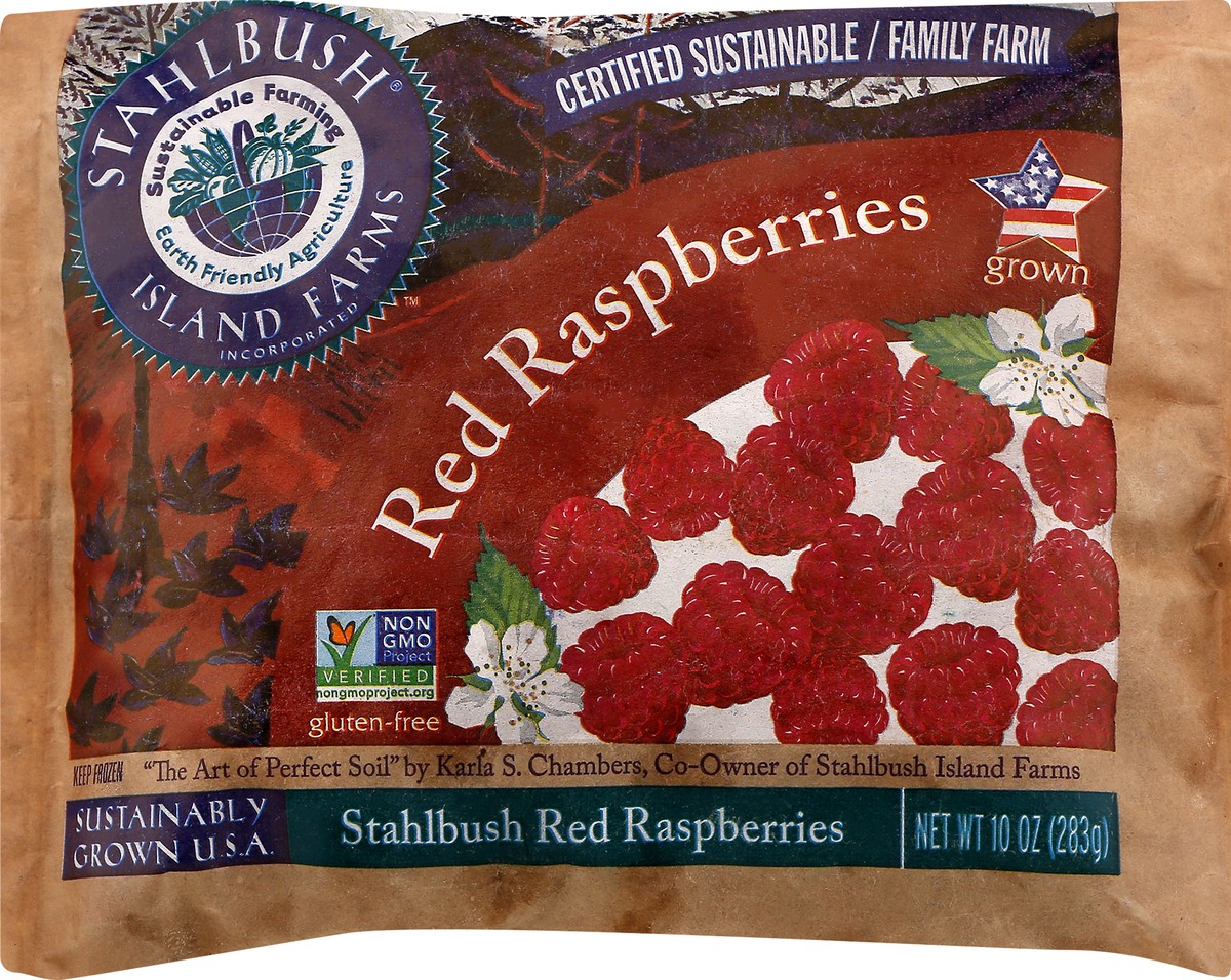 slide 4 of 13, Stahlbush Island Farms Red Raspberries 10 oz, 10 oz