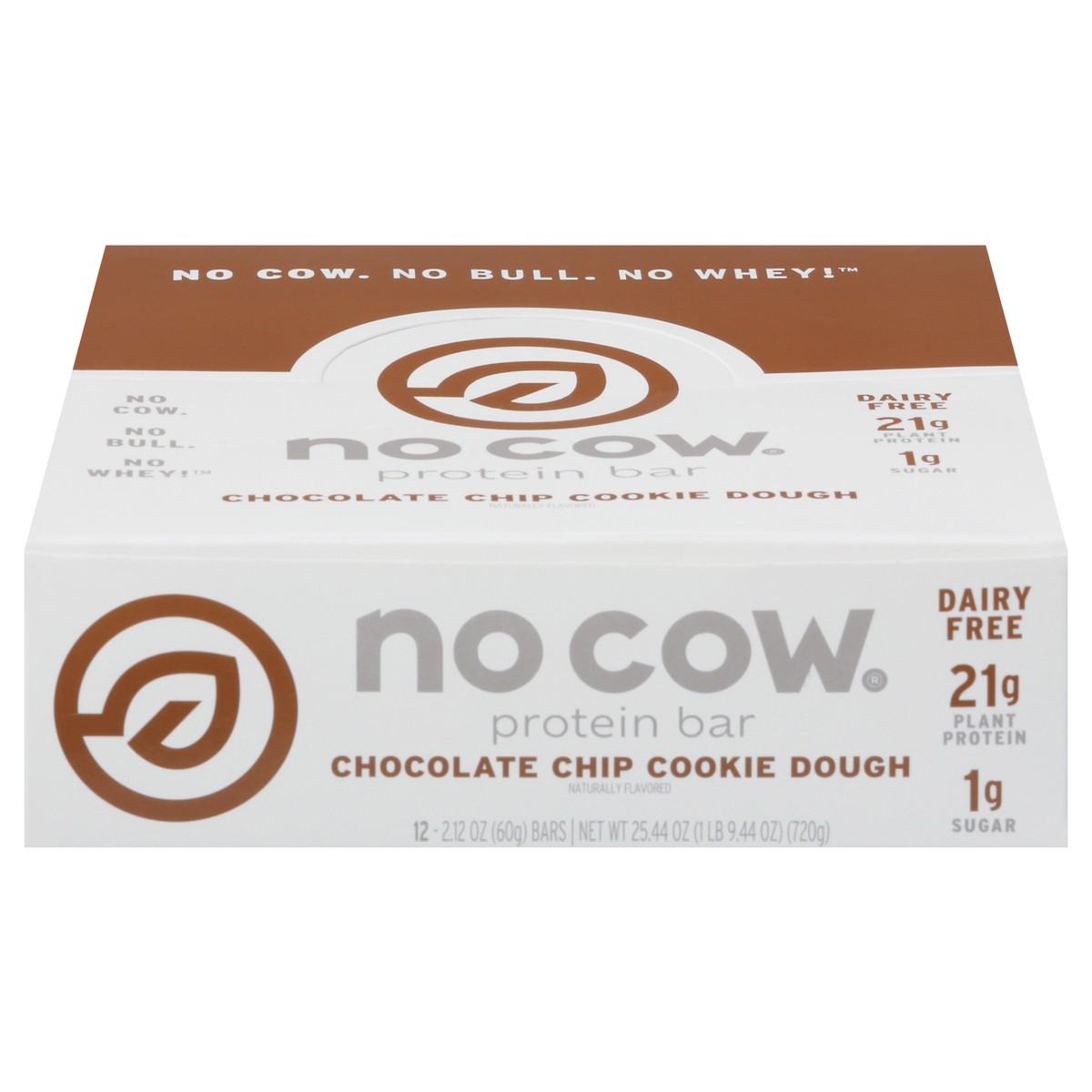 slide 1 of 14, No Cow Chocolate Chip Cookie Dough Protein Bar 12-2.12 oz Bars, 12 ct