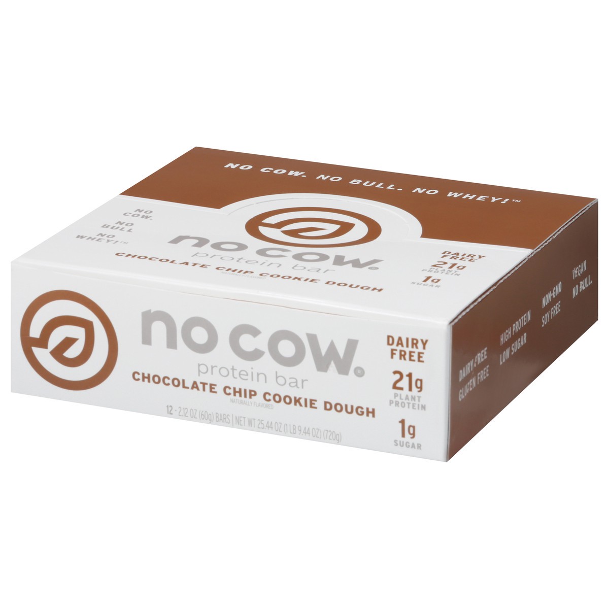 slide 9 of 14, No Cow Chocolate Chip Cookie Dough Protein Bar 12-2.12 oz Bars, 12 ct