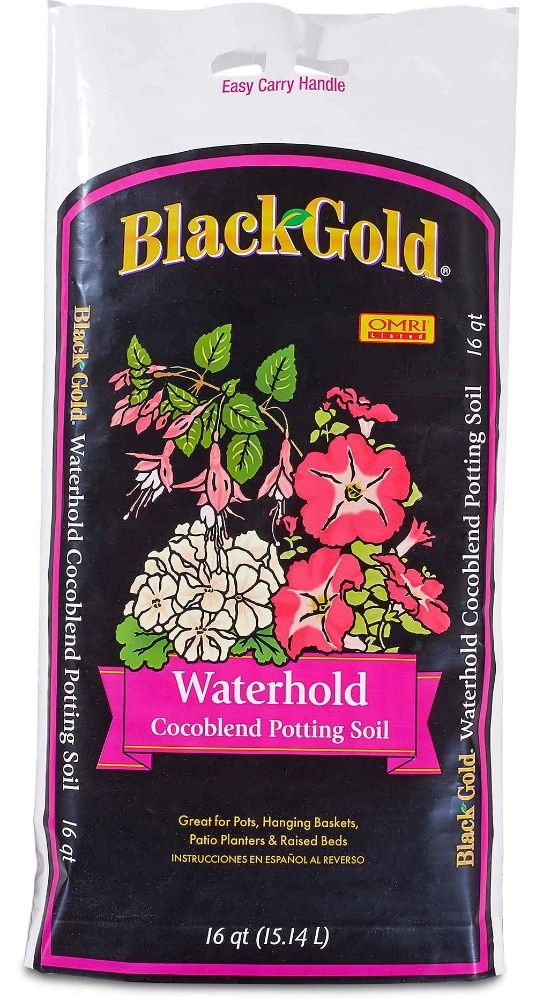 slide 1 of 1, Black Gold Waterhold Cocoblend Potting Soil - 16 Quart, 16 qt