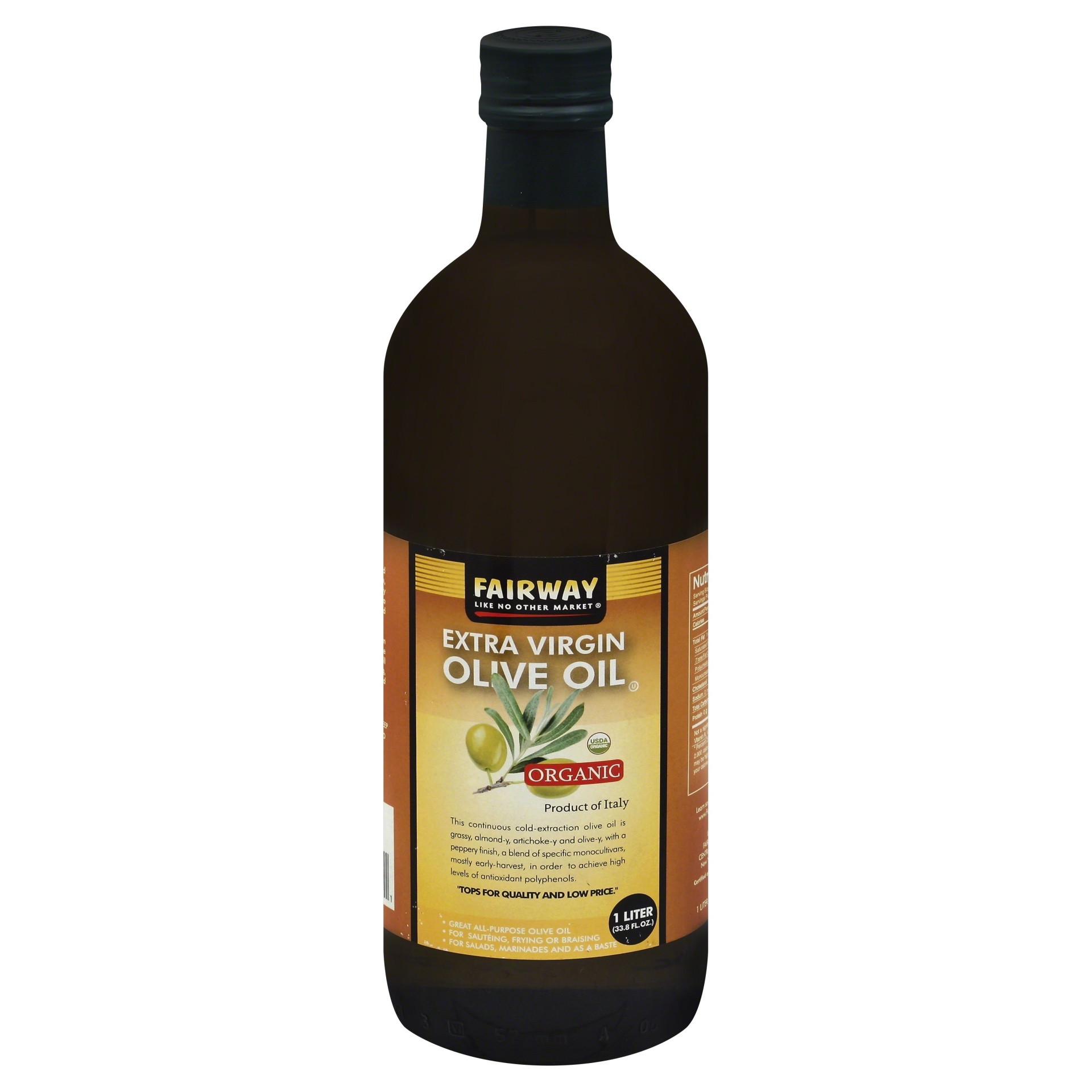slide 1 of 1, Fairway Organic Extra Virgin Olive Oil, 1 liter