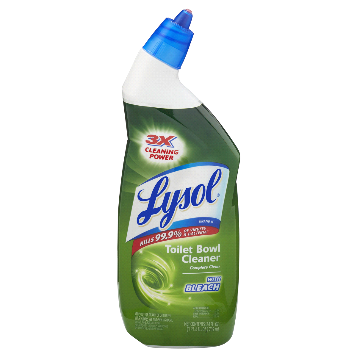 slide 1 of 2, Lysol Bleach Toilet Bowl Cleaner, 24 fl oz