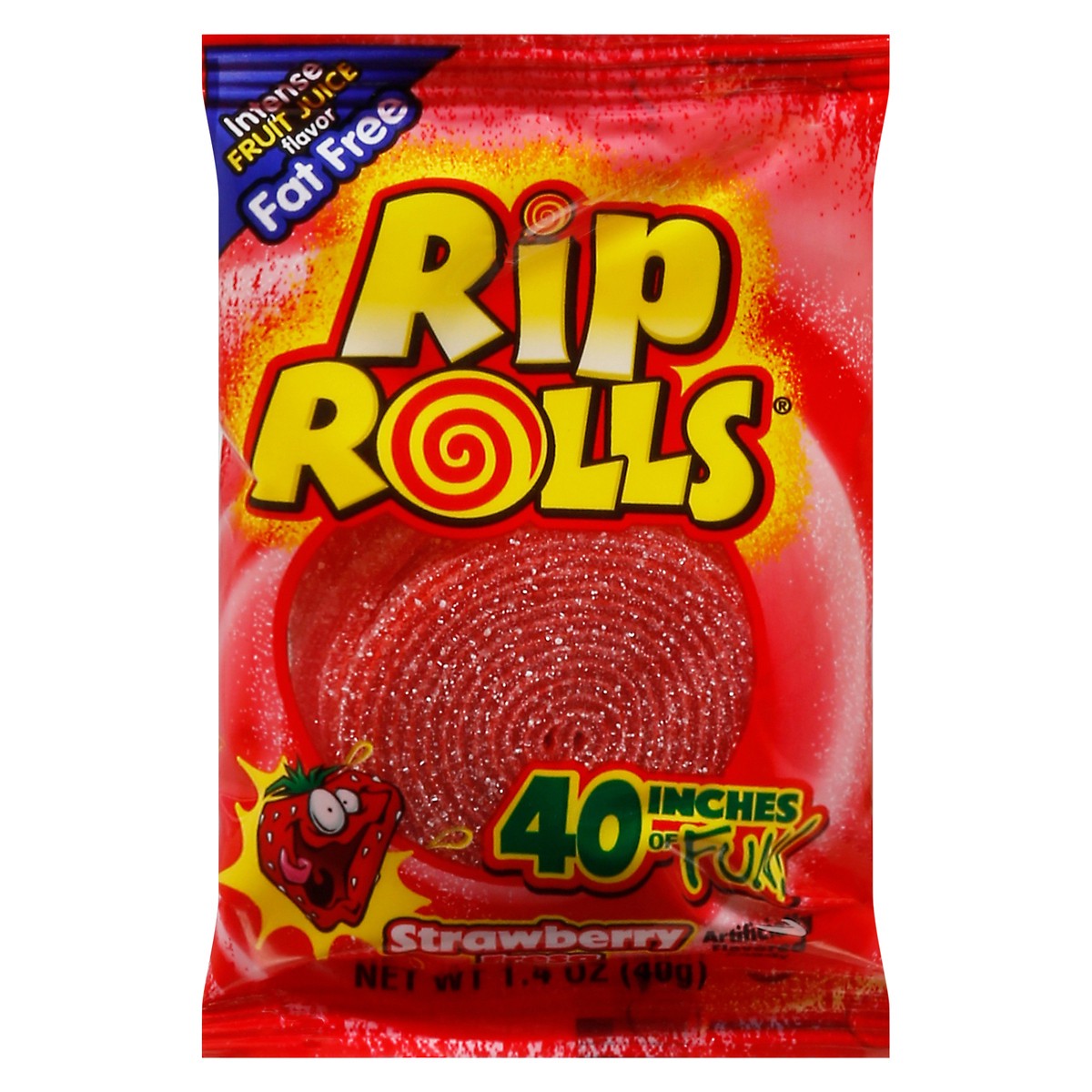 slide 1 of 5, Rip Rolls Candy, Strawberry, 1.4 oz