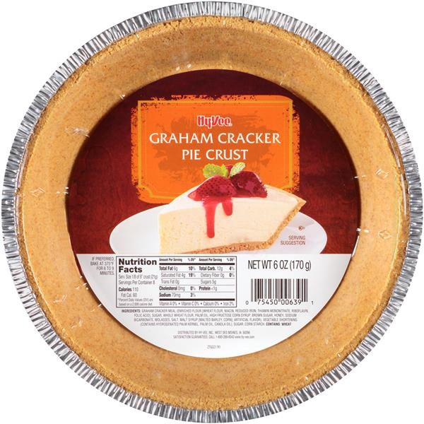 slide 1 of 1, Hy-vee Graham Cracker Pie Crust - 6 oz, 6 oz