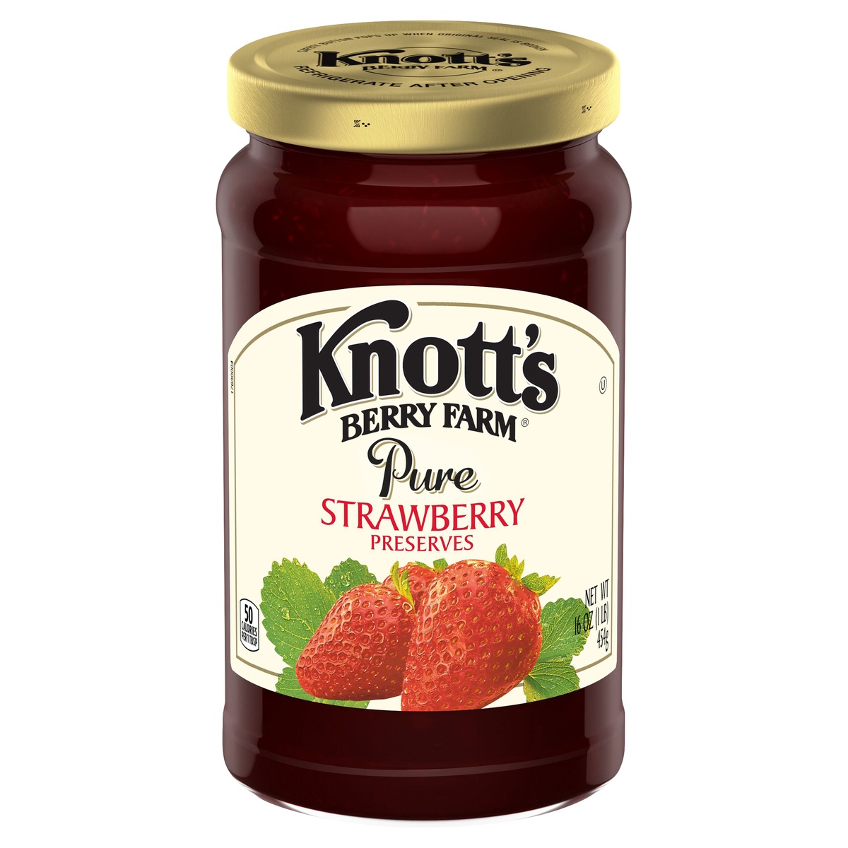 slide 1 of 10, Knott's Strawberry Preserves, 16 oz