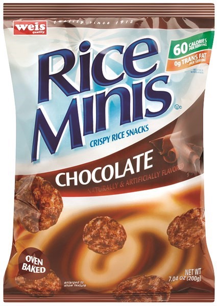 slide 1 of 1, Weis Quality Chocolate Crispy Rice Snacks, 7.04 oz