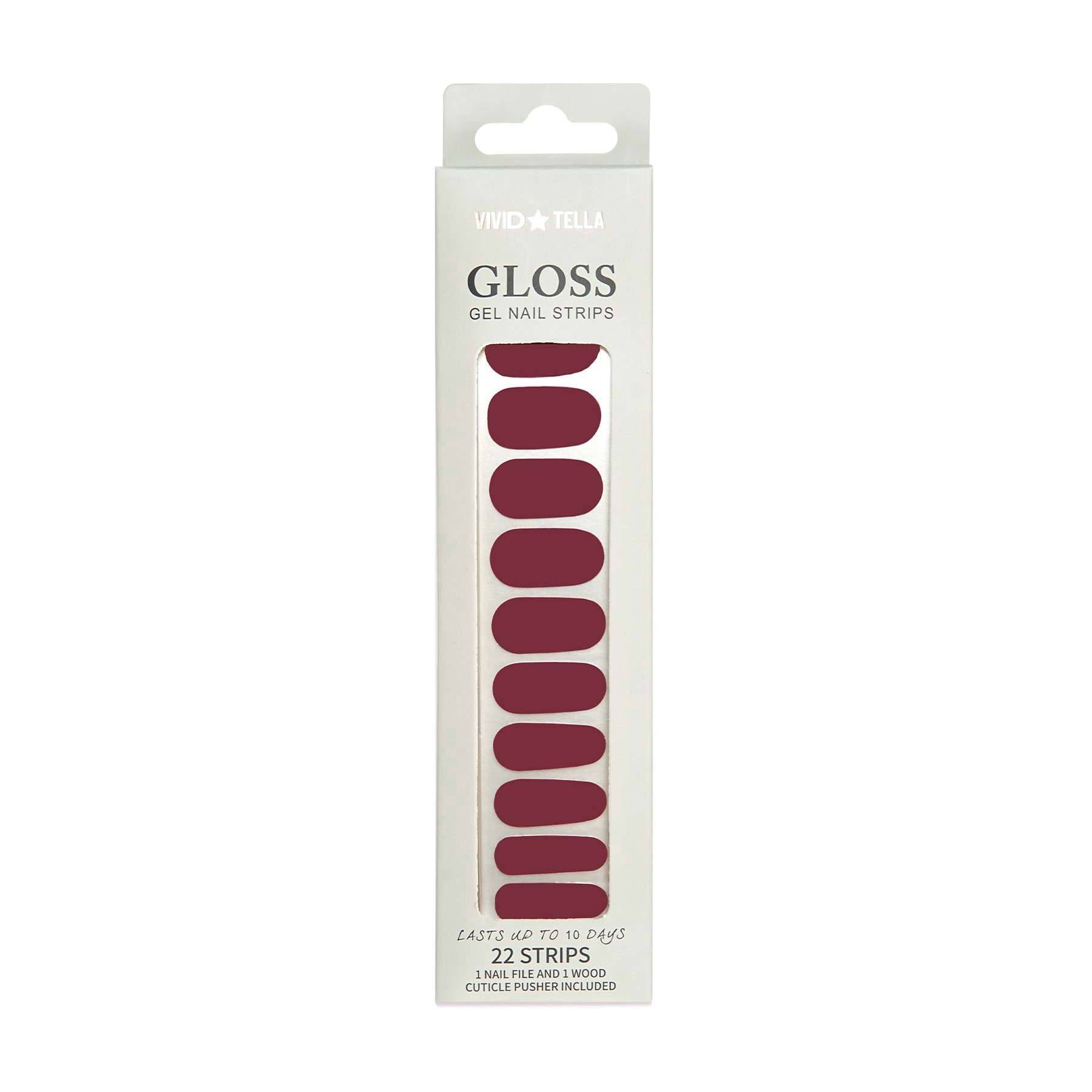 slide 1 of 1, Vivid Tella Burgundy Wine Nail Wrap, 1 ct