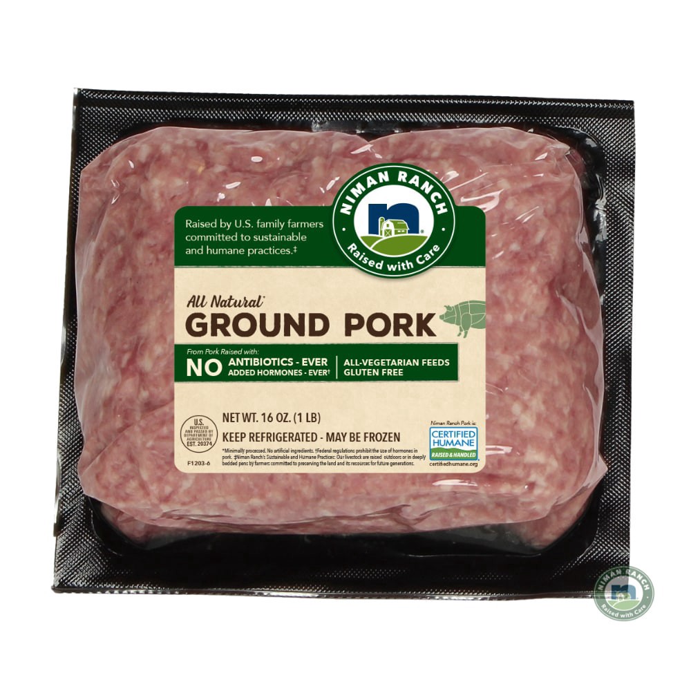 slide 1 of 2, Niman Ranch Ground Pork 16 oz, 16 oz
