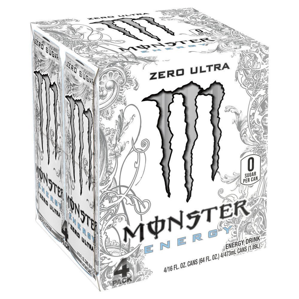 slide 66 of 73, Monster Energy Monster Zero Ultra Energy Drink - 4pk/16 fl oz Cans, 4 ct; 16 oz