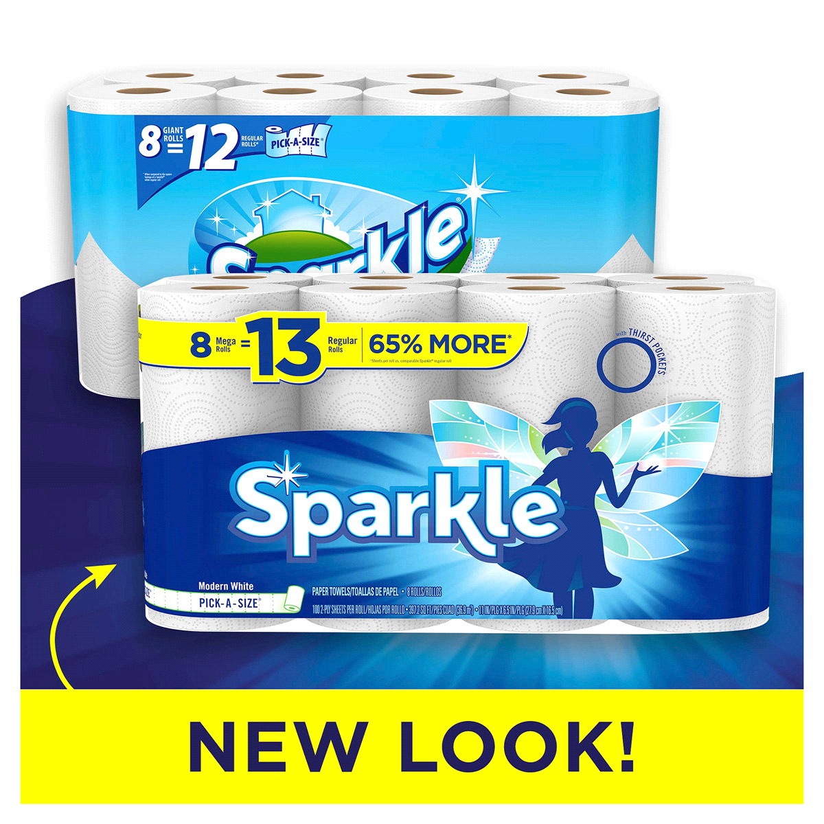 Sparkle Paper Towels Thirst Pockets