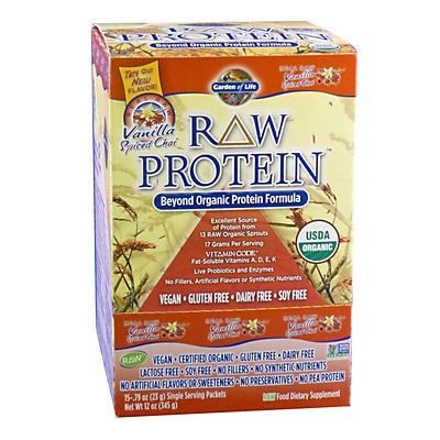 slide 1 of 1, Garden of Life Raw Protein Raw Vanilla Spiced Chai Packet, 0.79 oz