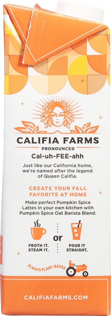 slide 3 of 9, Califia Farms Pumpkin Spice Oat Barista Blend with Oatmilk 32 fl oz, 32 oz