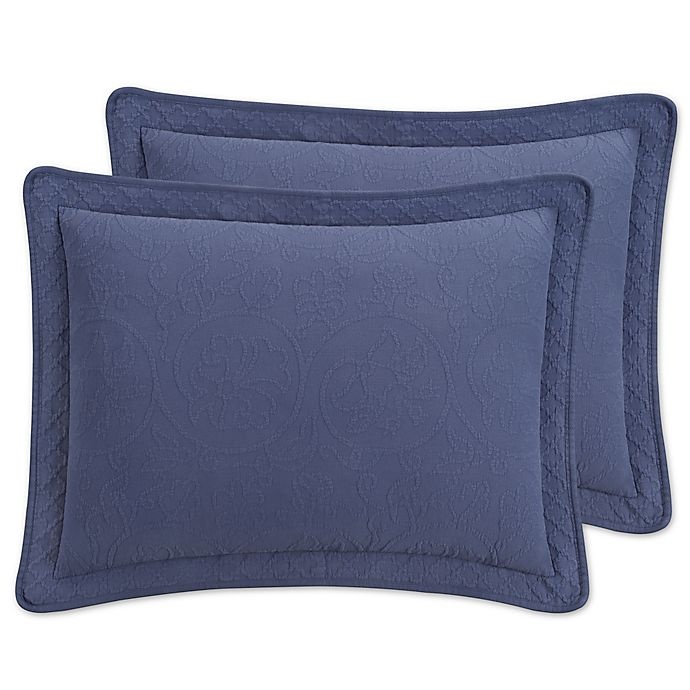 slide 1 of 1, Southern Enterprises Williamsburg Richmond Standard Pillow Sham - Blue, 1 ct