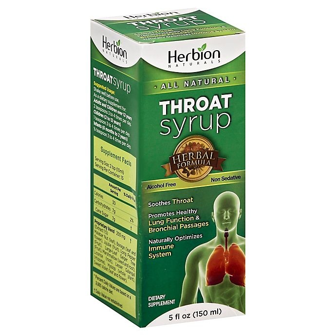 slide 1 of 3, Herbion Naturals All Natual Throat Syrup, 5 fl oz