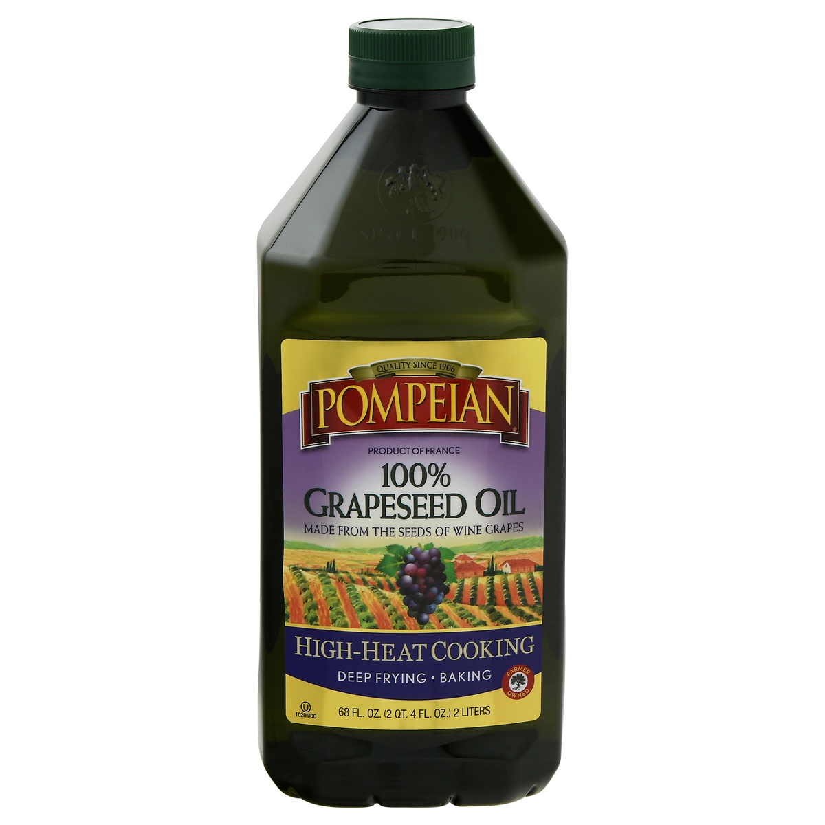 slide 1 of 1, Pompeian Delicate Flavor 100% Grapeseed Oil, 68 fl oz