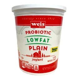 Weis Quality Plain Probiotic Lowfat Yogurt
