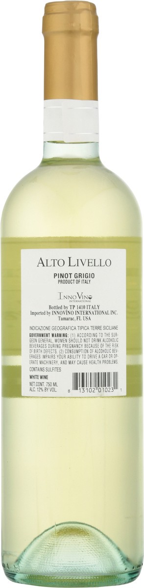 slide 7 of 9, Alto Livello Pinot Grigio 750 ml, 750 ml