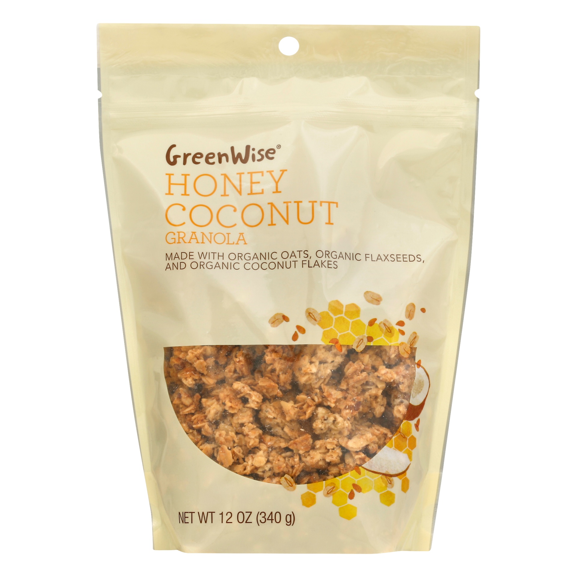 slide 1 of 1, GreenWise Honey Coconut Granola, 12 oz