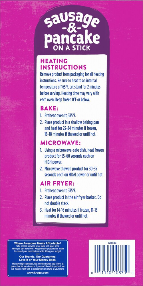 slide 4 of 4, Kroger Sausage & Pancake On A Stick, 12 ct; 30 oz