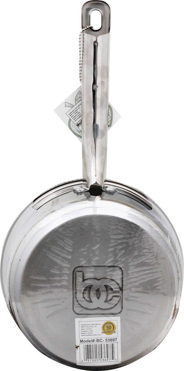 slide 4 of 7, Bene Casa Sauce Pan Stainless Steel With Glass Lid, 2 qt