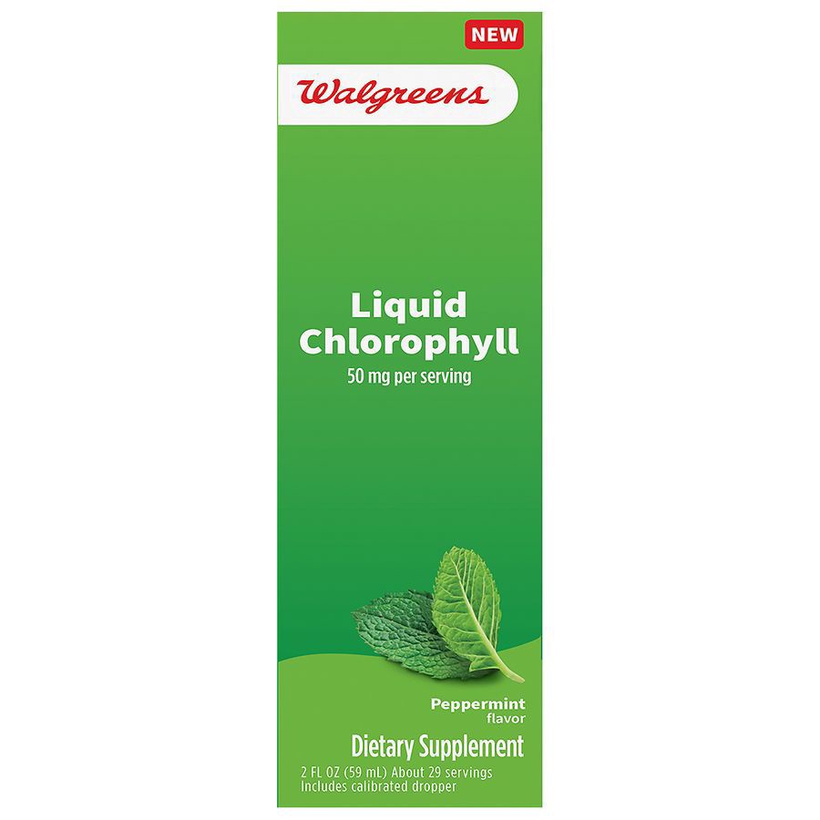 slide 1 of 5, Walgreens Liquid Chlorophyll Peppermint, 2 fl oz