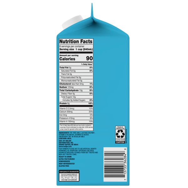 slide 12 of 13, Meijer Lactose Free Milk, 64 fl oz