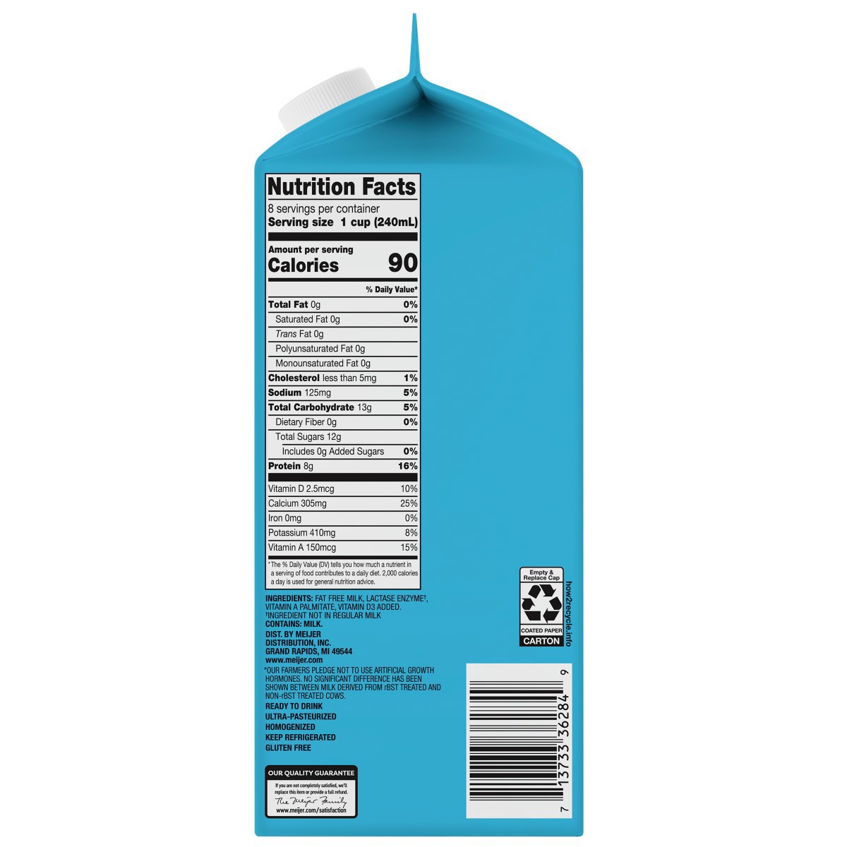 slide 13 of 13, Meijer Lactose Free Milk, 64 fl oz