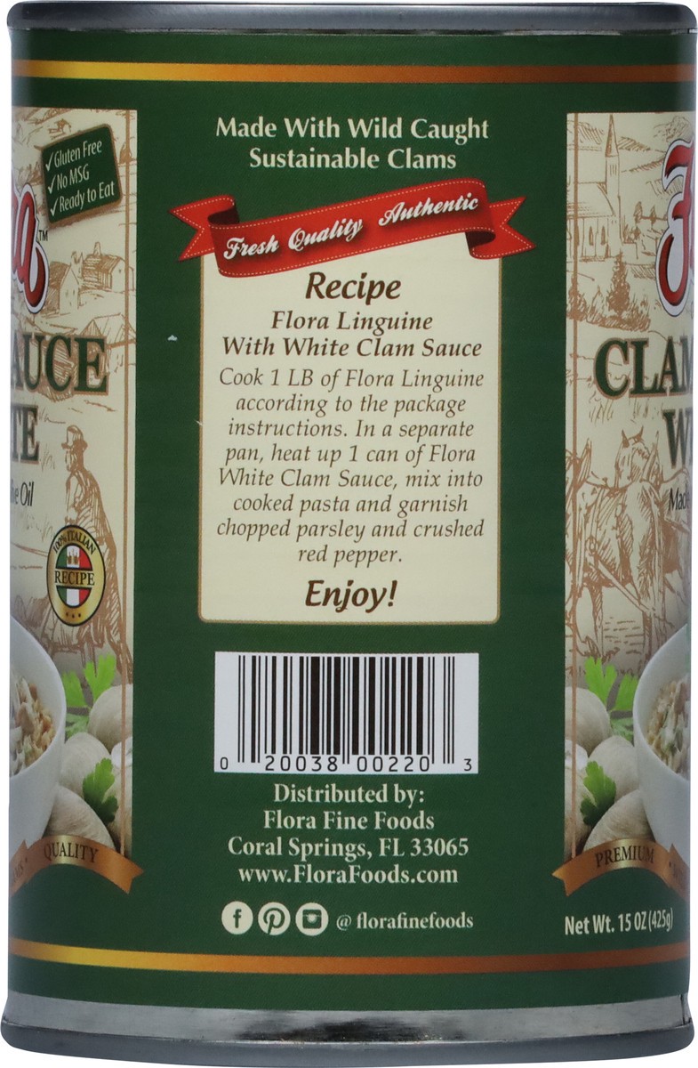 slide 8 of 9, Flora Gourmet Clam Sauce White 15 oz, 15 oz