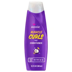 Aussie Miracle Curls Conditioner with Coconut Oil, Paraben Free, 12.1 fl oz
