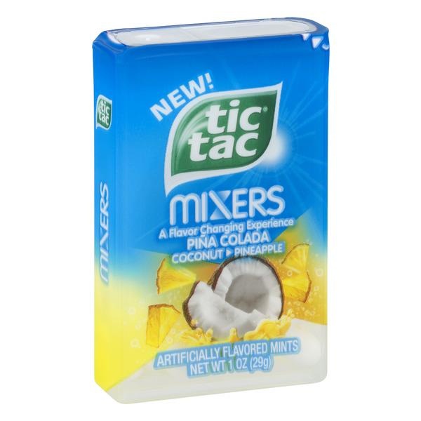 slide 1 of 1, Tic Tac Mixers Pina Colada Coconut Pineapple, 1 oz