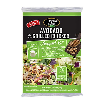 slide 1 of 1, Taylor Farms Avocado Ranch Chopped Chicken Chopped Salad Kit, 15.3 oz
