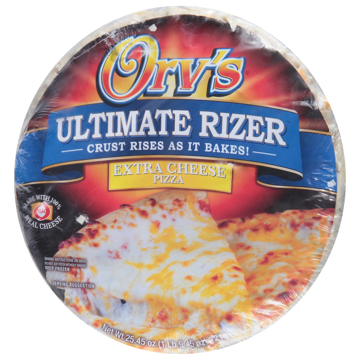 slide 9 of 9, Orv's Ultimate Rizer Extra Cheese Pizza 22.77 oz, 25.45 oz