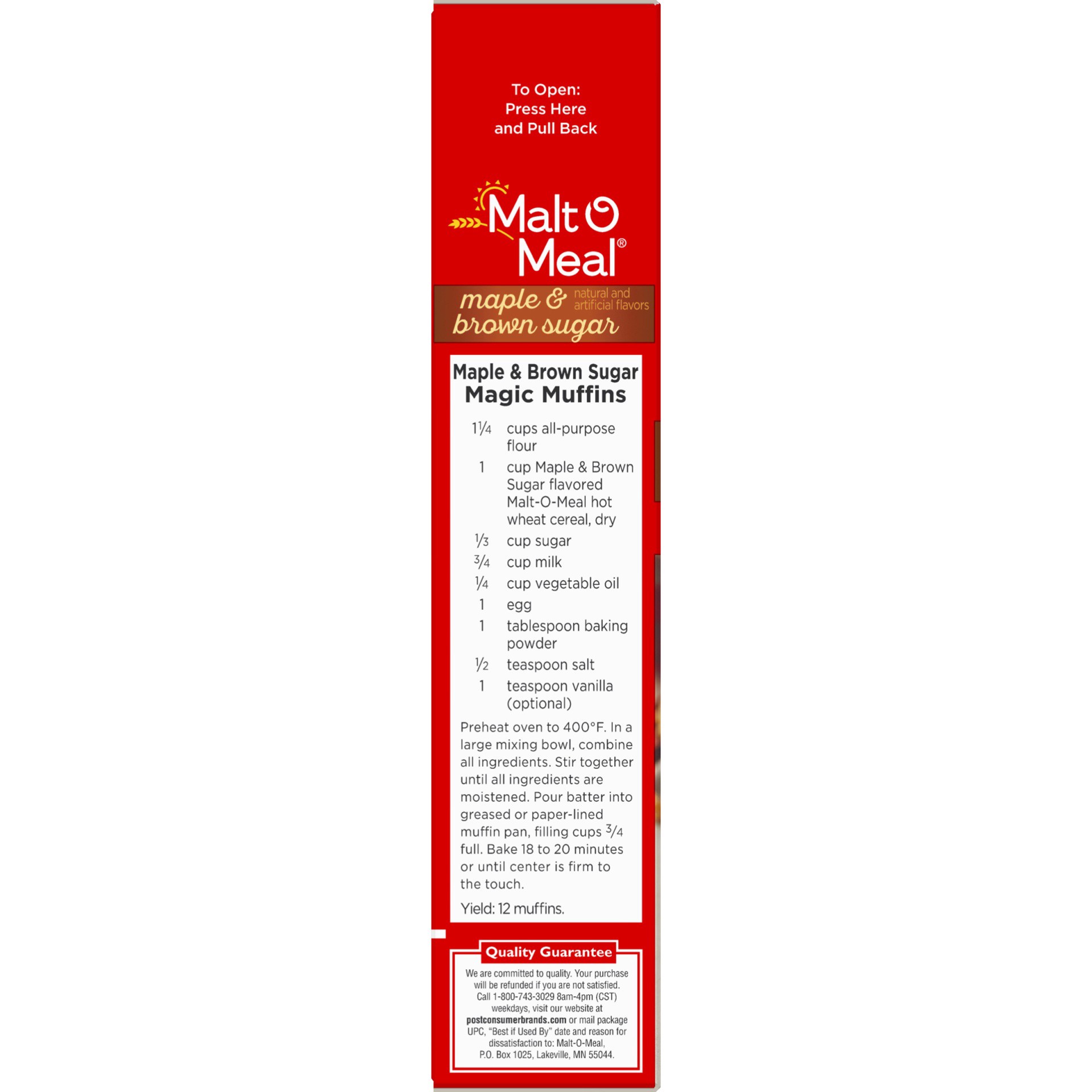 slide 4 of 8, Malt-O-Meal Maple and Brown Sugar Wheat Hot Cereal, 36 OZ Box, 28 oz