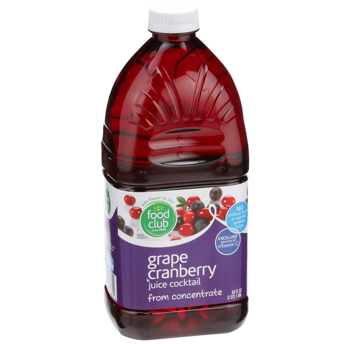 slide 3 of 9, Food Club Grape Cranberry Juice Cocktail - 64 fl oz, 64 fl oz