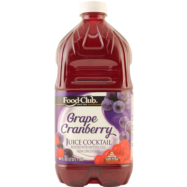 slide 1 of 1, Food Club Grape Cranberry Juice Cocktail From Concentrate, 64 fl oz
