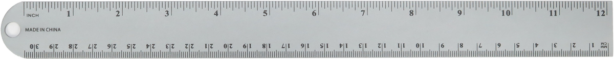 slide 1 of 1, Meijer 12'' Aluminum Ruler, 1 ct