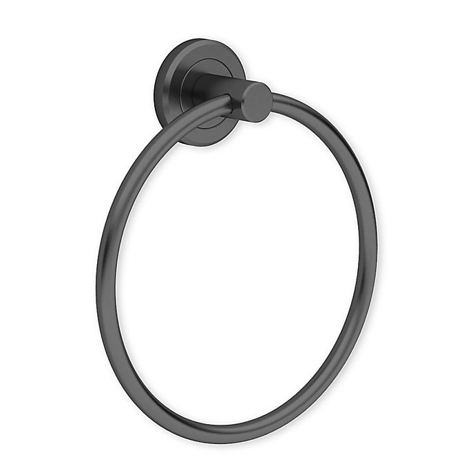 slide 1 of 1, Gatco Latitude Ii Towel Ring - Matte Black, 1 ct