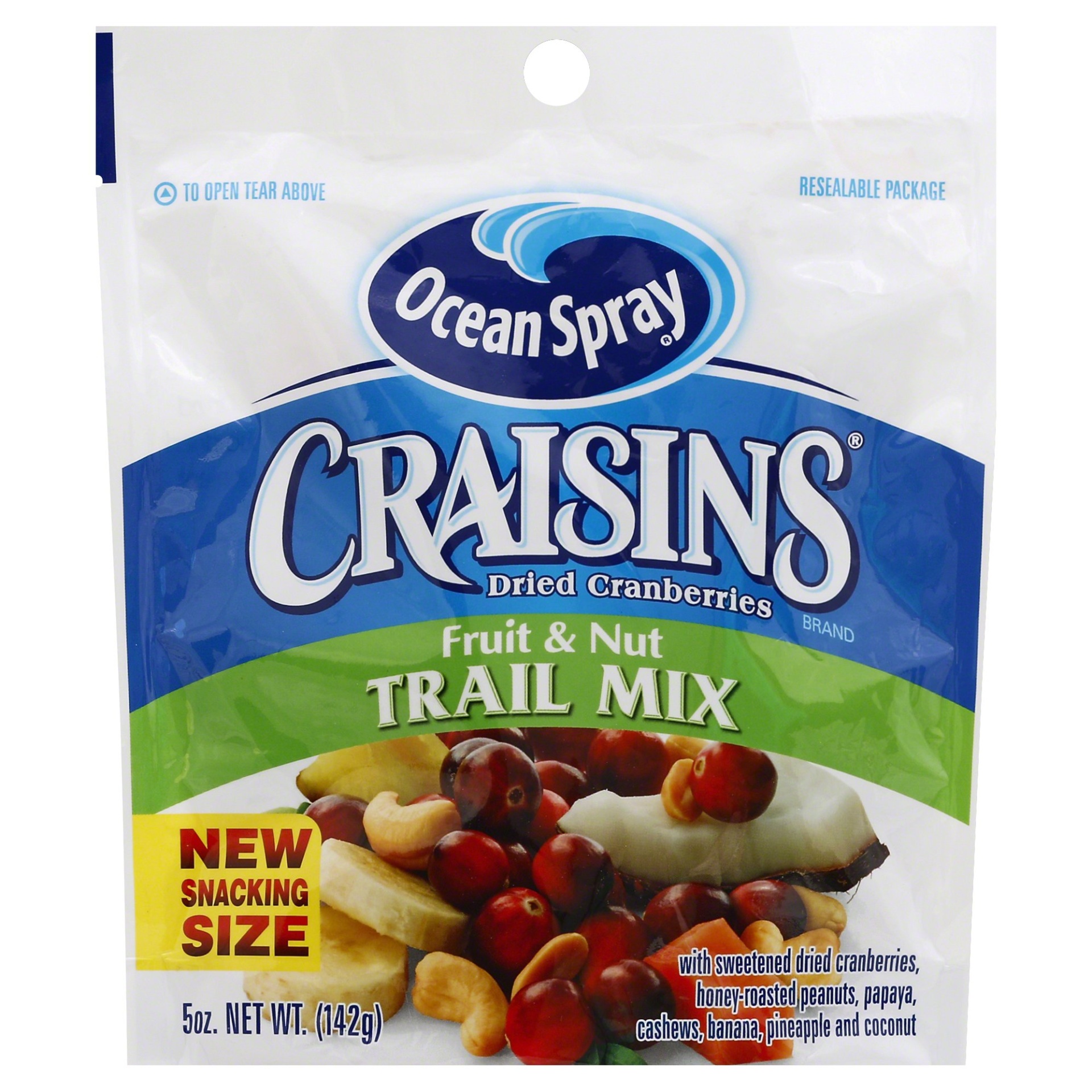slide 1 of 4, Ocean Spray Craisins Fruit Nut Trail Mix, 5 oz