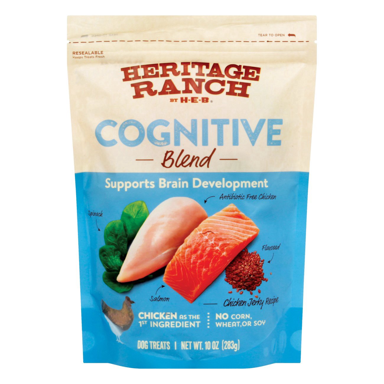 slide 1 of 1, H-E-B Heritage Ranch Cognitive Blend Dog Treats, 10 oz