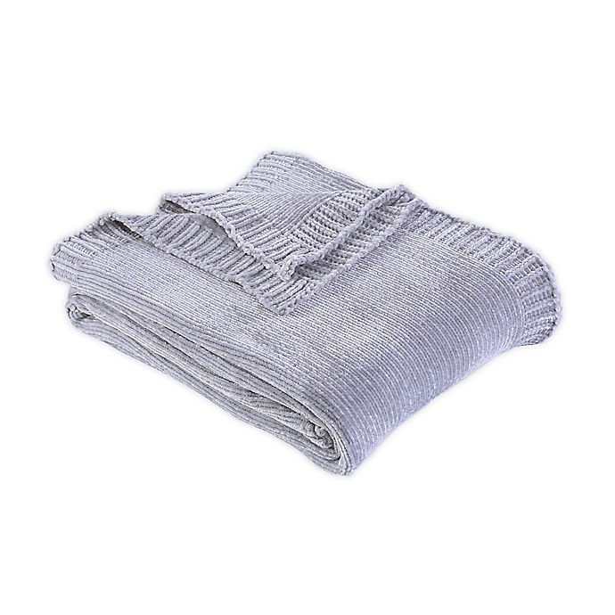 slide 1 of 3, Berkshire Blanket Solid Chenille Throw Blanket - Light Grey, 1 ct