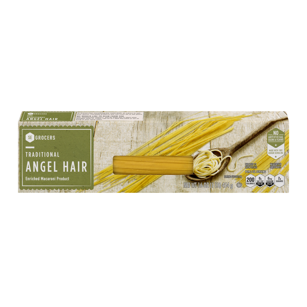 slide 1 of 1, SE Grocers Traditional Angel Hair, 16 oz