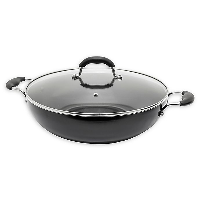 slide 1 of 3, Starfrit Jumbo Nonstick Aluminum Covered Wok - Dark Grey, 13.5 in