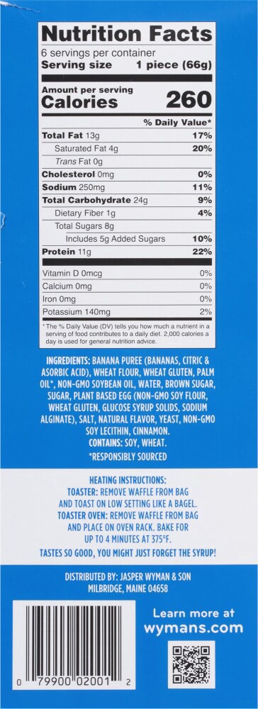 slide 2 of 3, Wyman's® Fruit First Homestyle Waffles, 14 oz