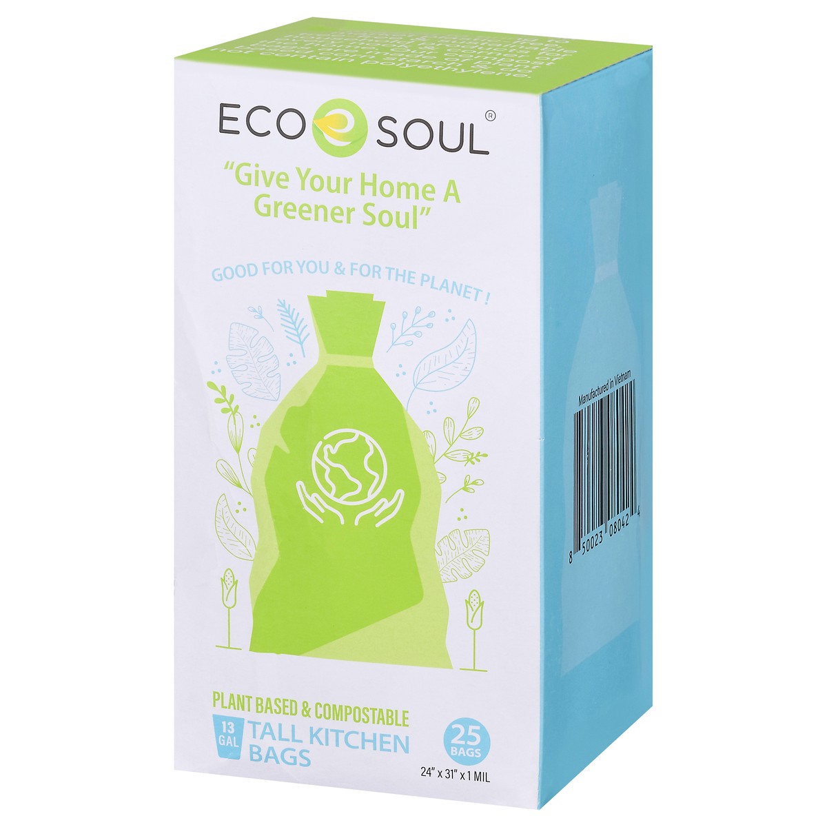 slide 4 of 10, Eco Soul 13 Gallon Tall Kitchen Bags 25 ea, 25 ct